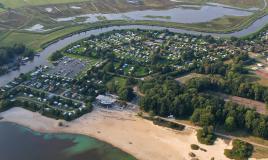 Vue aérienne du camping de Meerwijck aux Pays-Bas